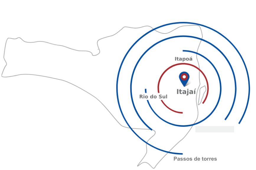 Mapa área de atuação